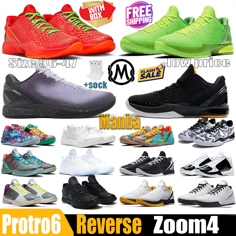 With Box Designer Mamba Basketball Fashion Mambas 8 Eybl Protro 6 Reverse Grinch What The Mambacita 5 X-Ray Mens Women Sneakers Trainers Outdoor Shoes size 36-47