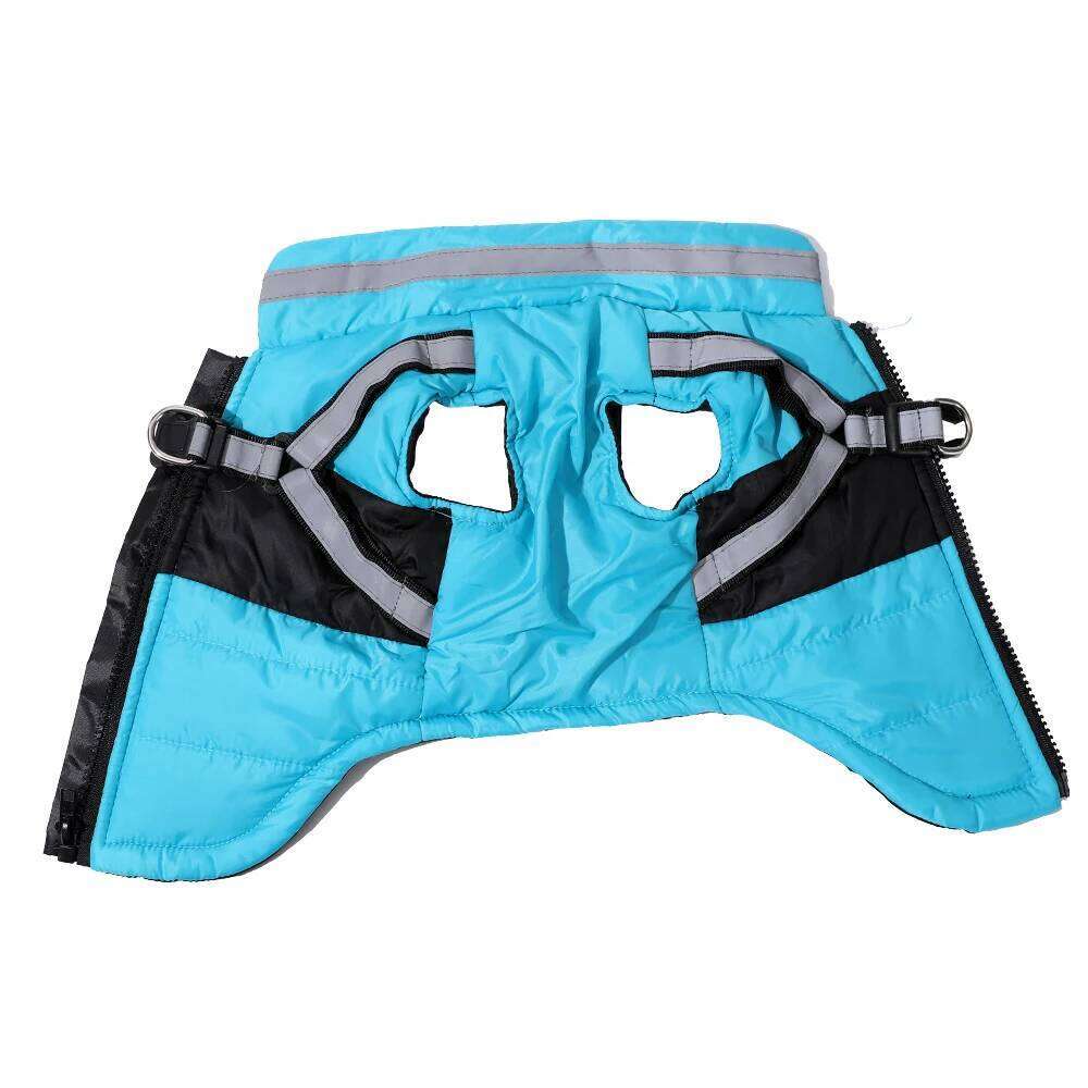 Coat Reflective Waterproof Jacket With Harness For Small Medium Dog Cat Windproof Winter Pet Yorkshire Chihuahua Pug Costume XJ260127