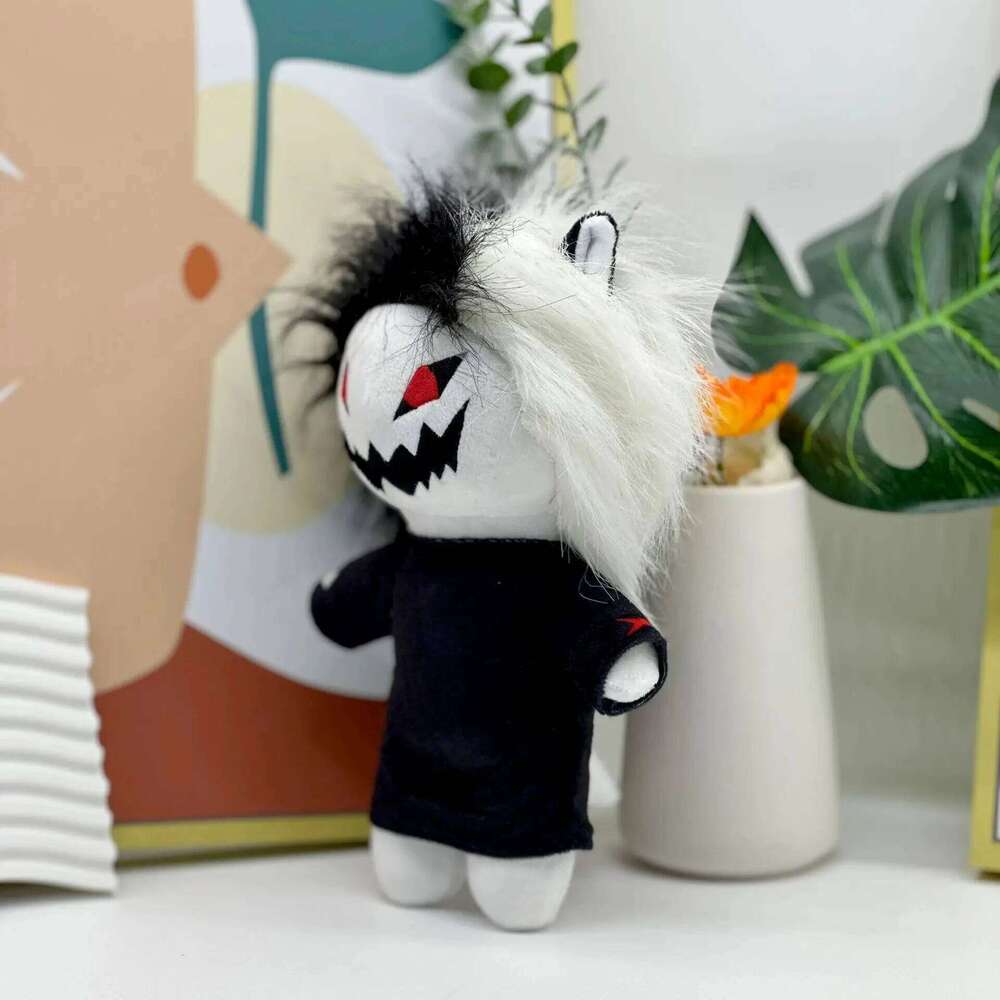 27cm Zxc Toys Halloween Fears of Being a Black and White Bar Teeth Cat Plush Doll For Kid Birthday Gift Y260128