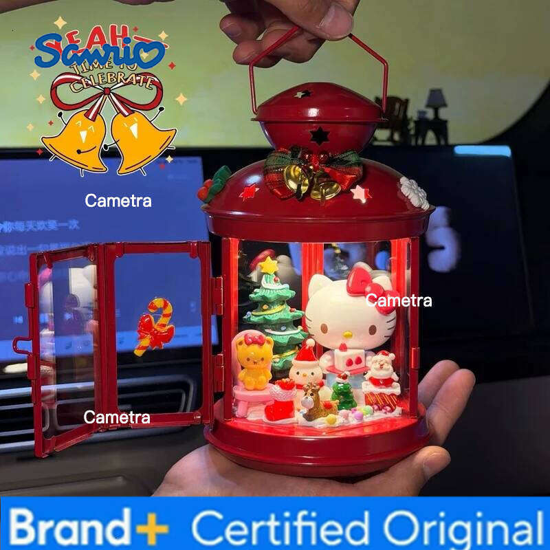 Sanrio Anime Hello Kitty My Melody Kuromi cosplay phone booth style cartoon atmosphere night light kawaii desktop ornaments gift H260128