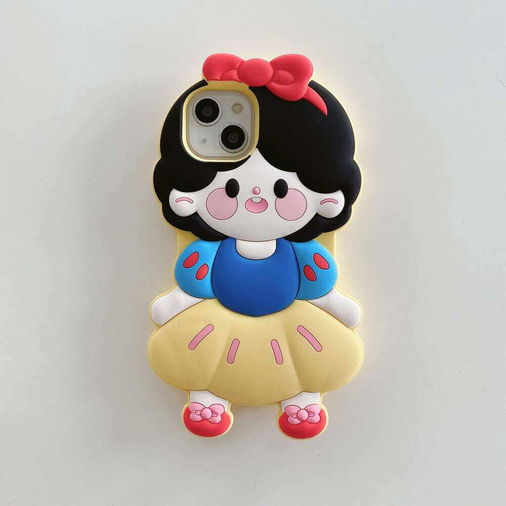 3D Cute Princess iPhone 15 Pro Max, Apple 12, 11, 13 Silicone Soft Case for Women S260128