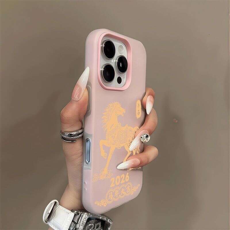 Year of the Auspicious Golden Horse for Apple 17 Pro Max iPhone 15 Creative 14 Internet Celebrity 13 Soft Case S260128