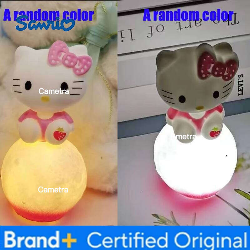 Sanrio Anime Hello Kitty Kuromi Cinnamoroll Melody Night Light Glowing Children Toy Bedside Lamp Kawaii Cute Kids Birthday Gift H260128