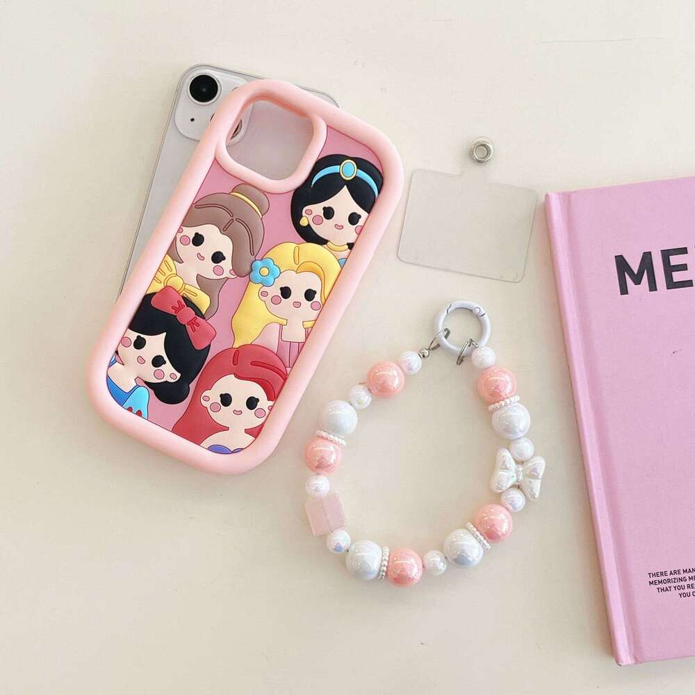 iphone11 Cartoon Snow White Apple 13pro Pink Soft Silicone Anti-fall 12 Phone Case 14promax S260128