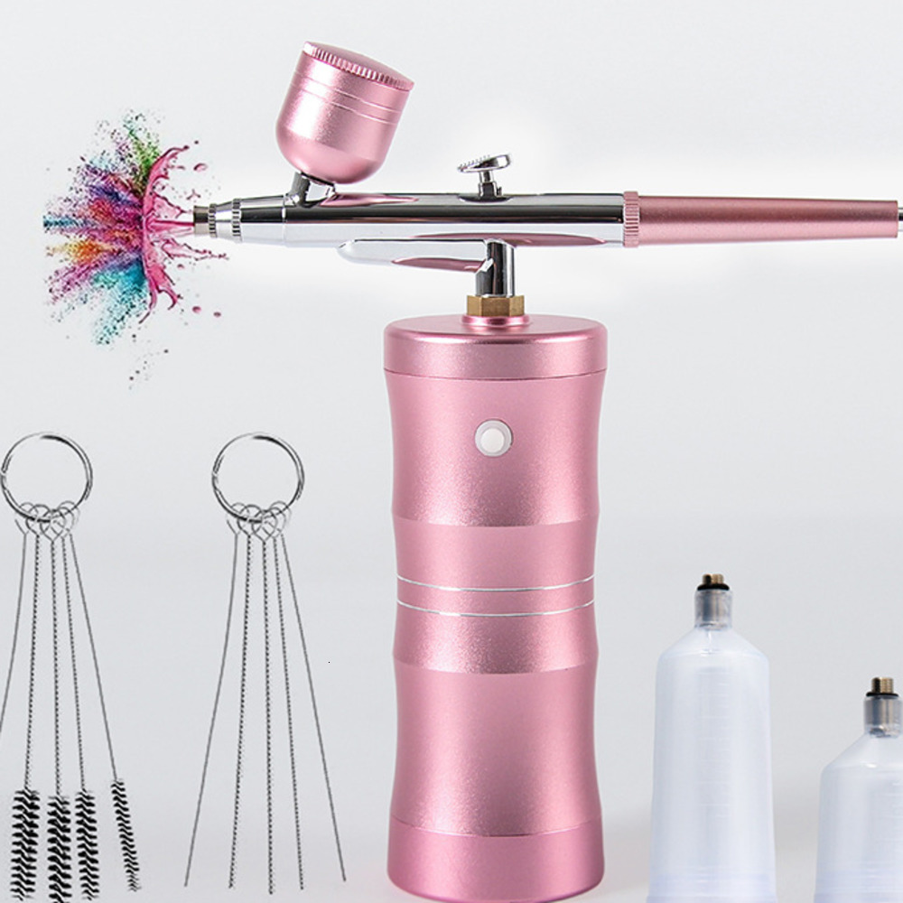Foreverlily 0.3mm Nail Airbrush Kit 1200mA Portable Airbrush Nails Art Painting Spray Gun For Makeup Cake Paint Barber 240716