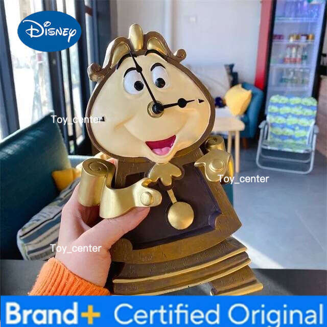 Disney Beauty And The Beast Cogsworth Mr Clock 24cm Action Figure Figurine Collection Decoration Toys Pvc Model Christmas Gifts H260128