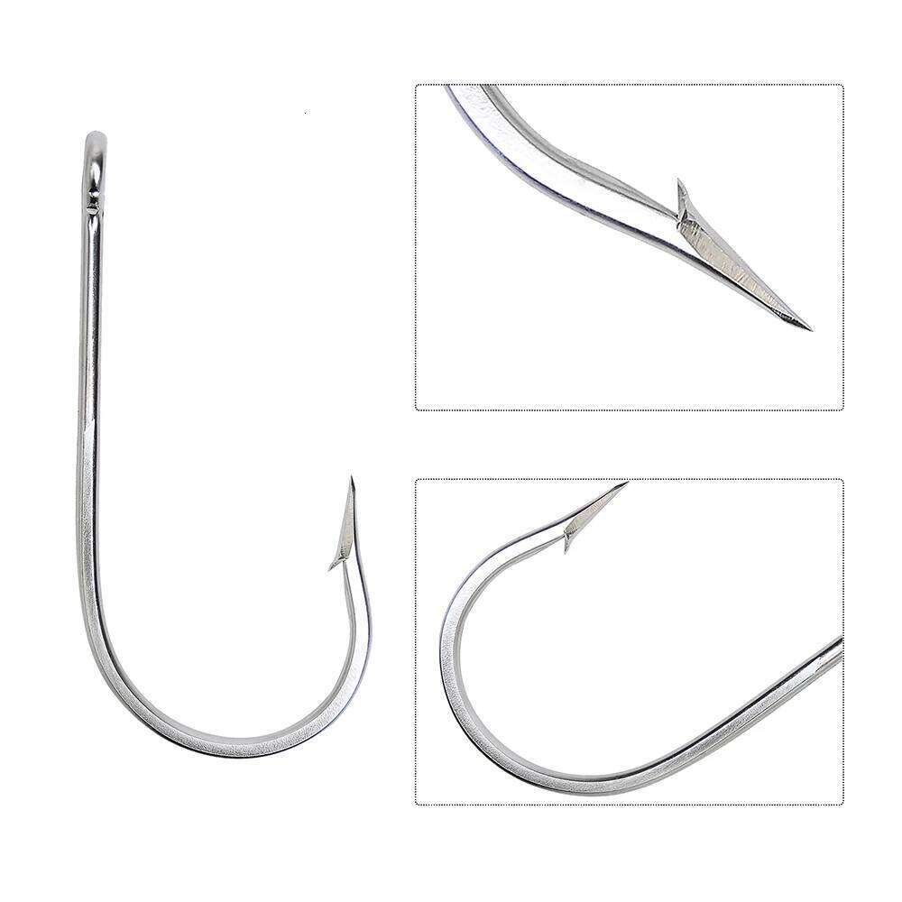Stainless Steel Fishing Hook, Shark, Strong, Thick, Big Game Fish, Tuna Fishhook, Size 18/0 Z260128