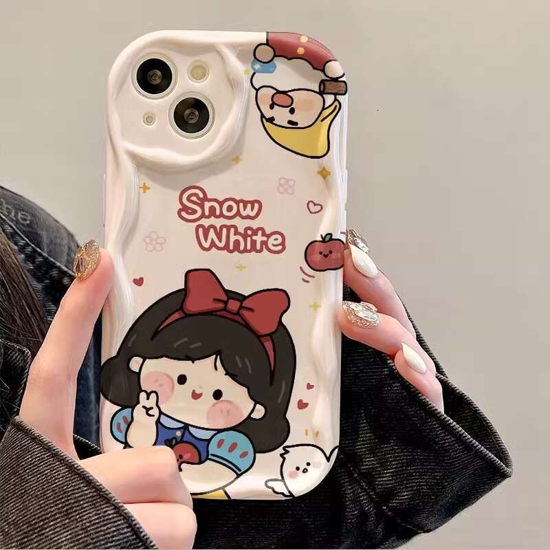 Snow White Compatible with Apple 16 Pro Max Phone Case 14 New Women's iPhone 15 Pro/13 Cream Texture 11 S260128