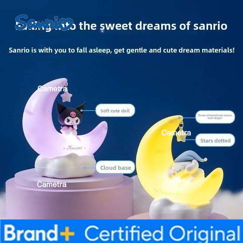 Sanrio kuromi luminous ornament cartoon cute, creative and exquisite, bedroom decoration atmosphere night light, girl gift H260128