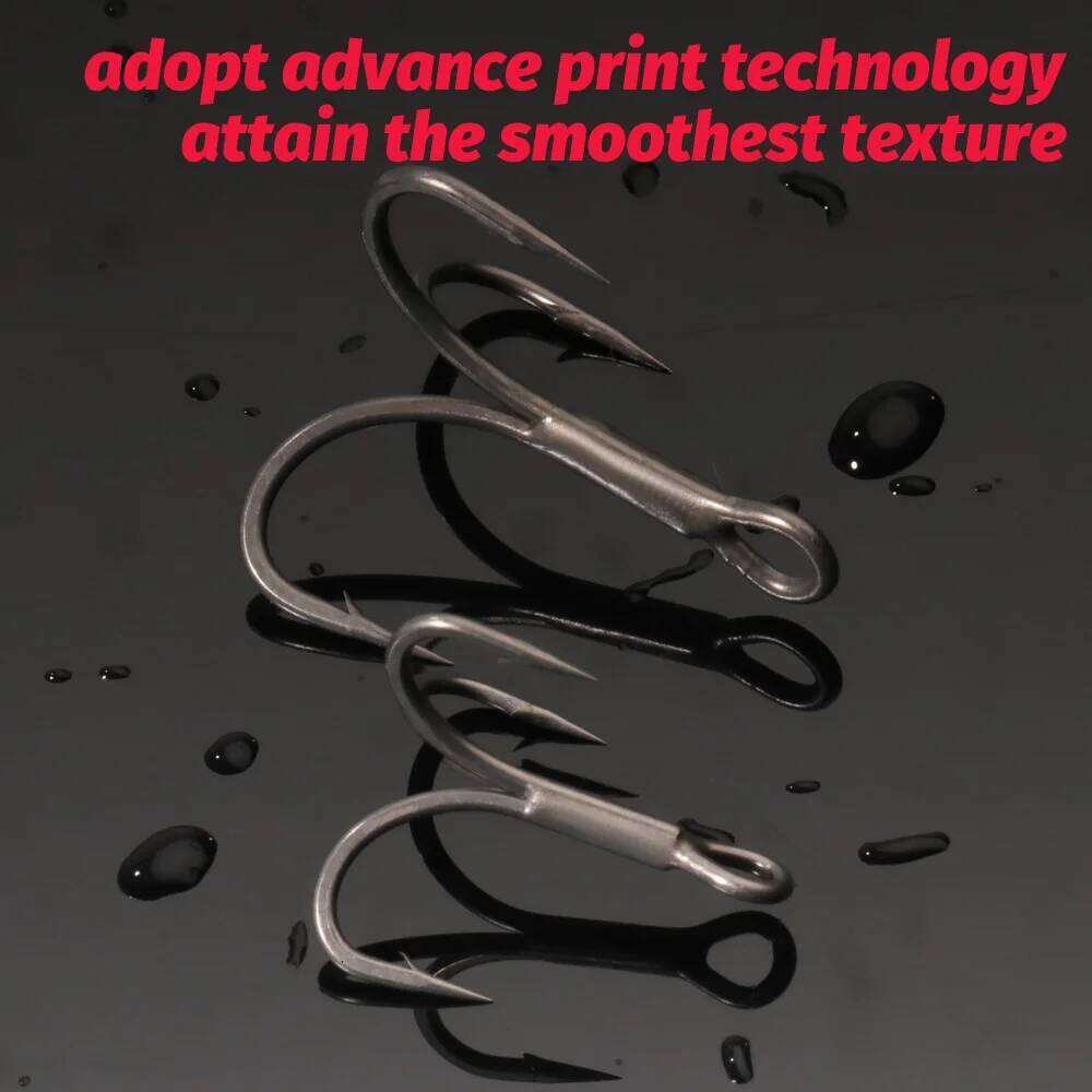 20PCS Teflon Treble Hooks 2#-10# Fishhooks Angle Barbed Sharp High Carbon Steel Nickel Antirust Lure Fishing Tackle Fish Hook Z260128