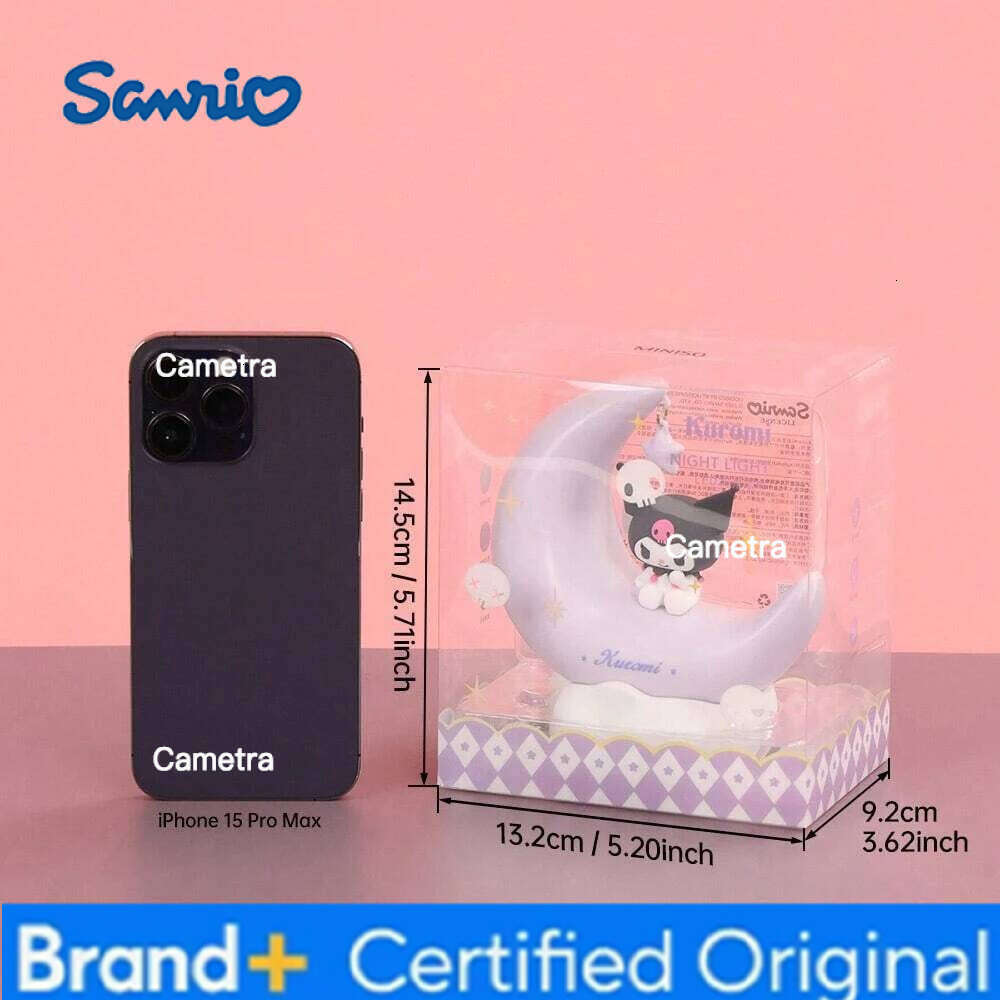 Sanrio MINISO Nightlight Anime Kuromi/Melody Moonbud Sweet Sleep Bedlight Decoration Desk Lamp Kawaii Christmas Gift H260128
