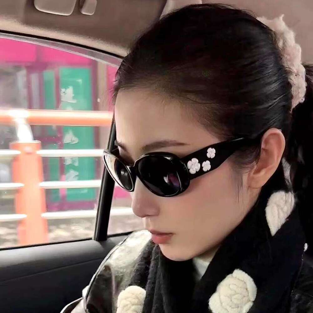 Fashion Camellia Sunglasses Flower Large Frame Slimming Design with UV Protection for Daily Street Wear 1 and Outdoor Gift High Quality Texture