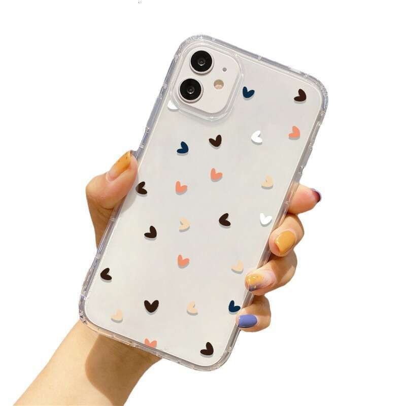 Flower Ins Style Suitable for iPhone 15 Pro Max Airbag Phone Case 14/13 Shockproof 12 11 Trendy Rose Print S260128