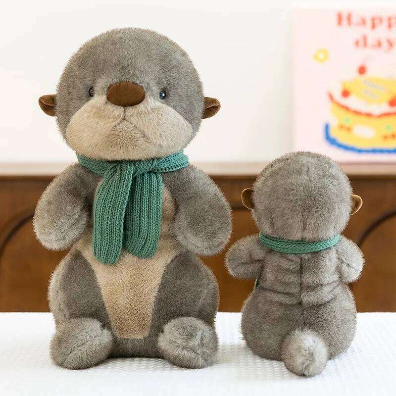 1pc 26cm/10.23in Cute scarves, otter plush toys, zoo souvenirs, children's soothing dolls, pillow gifts Y260128