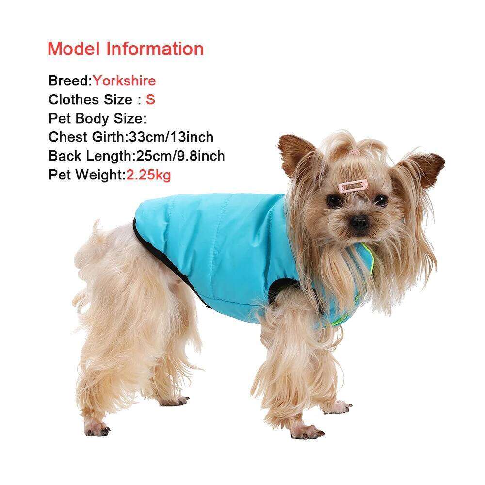 Reversible Pet Jacket Autumn Winter Warm Dog Clothes Waterproof Lightweight Puppy Coat Vest For Dogs Cats Chihuahua Pug Outfits XJ260127