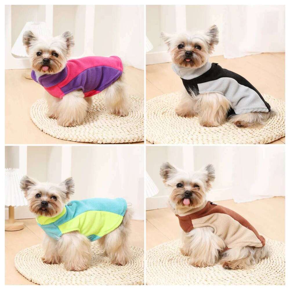 Fleece Dog Jacket Warm Winter Clothes For Small Medium Dogs Cat Vest Coat Soft Lightweight Puppy Sweater French Bulldog Pullover XJ260127