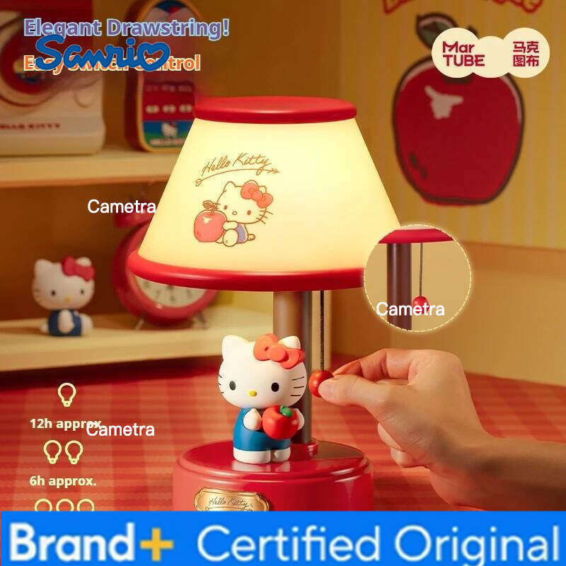 Sanrio New Hellokitty Desk Lamp Cartoon Cute Bedroom Sleep Atmosphere Nightlight Bedhead Desktop Ornament Birthday Gift H260128
