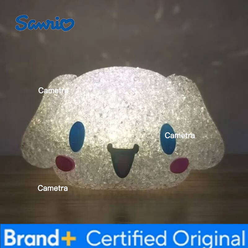 Sanrio New Anime Melody Hello Kitty Kuromi Cinnamoroll Night Light Children Toy Lamp Kawaii Doll Ornament Kids Birthday Gift H260128