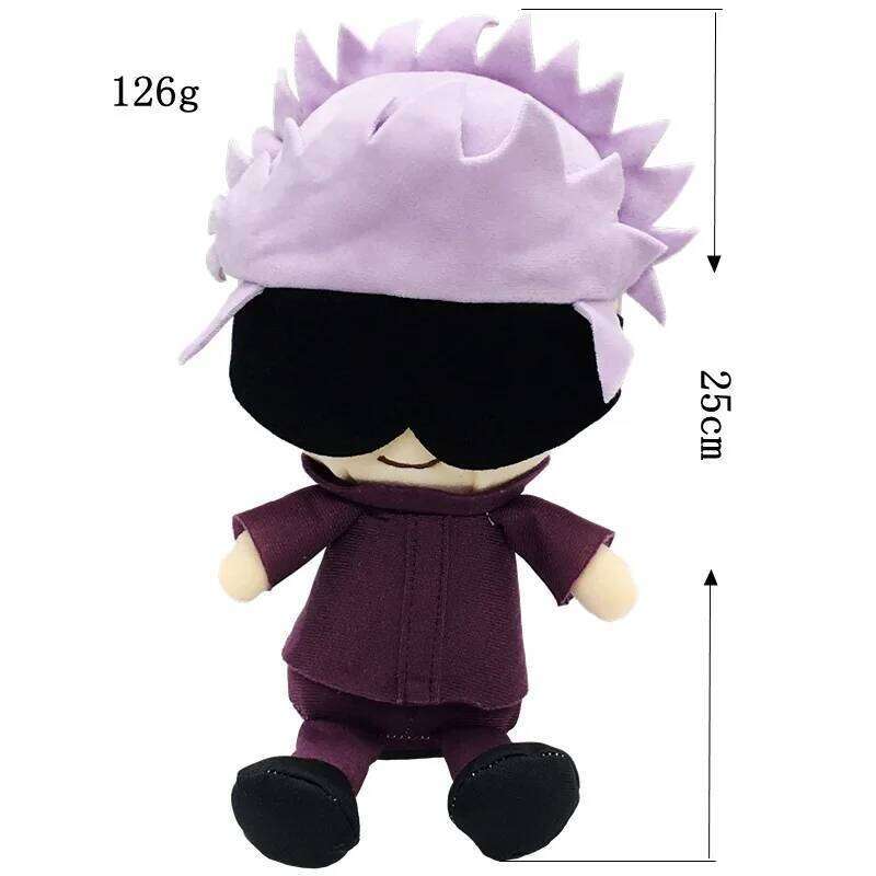 25cm New Jujutsu Kaisen hand puppet plush toy Toys Cute Soft Stuffed Gojo And Geto Pillow Dolls For Kid Birthday Christmas Gift Y260128
