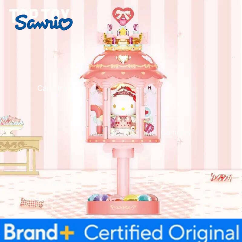 Sanrio TOPTOY Building Blocks Hello Kitty Kuromi Small Particles Melody Children's Assembly Toy My Sweet Piano Model Gift H260128
