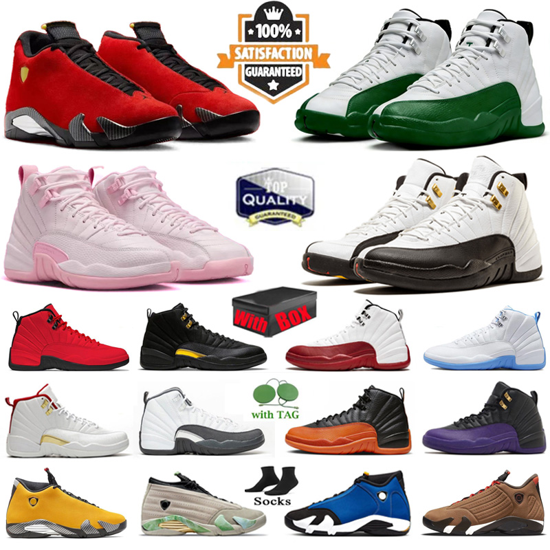 With box Design 12s 14s Sports Shoes Bucks Taxi Challenge Red 2025 Hyper Laney Men Sneaker Outdoor Casual Classic Basketball Shoes high quality 40-47