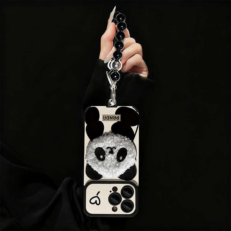 Large Window Cute Panda Sticker Skin for Apple 17PROMAX Phone Case with Hand Strap iPhone16 Soft 14 S260128 7d5