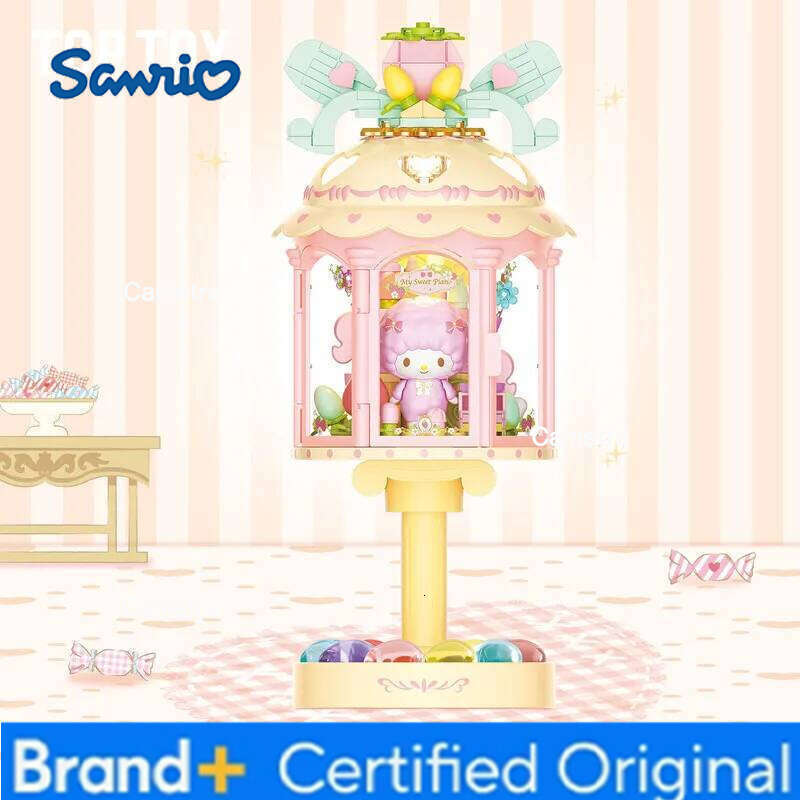 Sanrio Top Toy Light Shadow Dream Series Building Blocks Kuromi My Melody Hello Kitty Desktop Ornament Toys Christmas Gifts H2601281