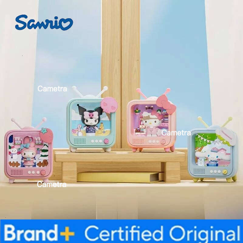 Sanrio kawaii Character TV Channel Series Luminous Night Light Toys Anime Kuromi Cinnamoroll HelloKitty Girls Desktop Ornaments H2601281