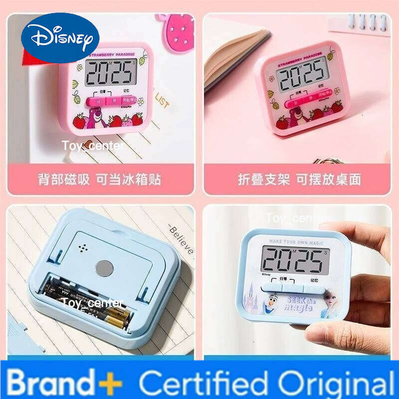Disney Stitch Lotso Elsa Mickey Cute Kawaii Mini Portable Learning Self-Discipline Electronic Timer Time Manager Peripheral Alarm Clock H260128