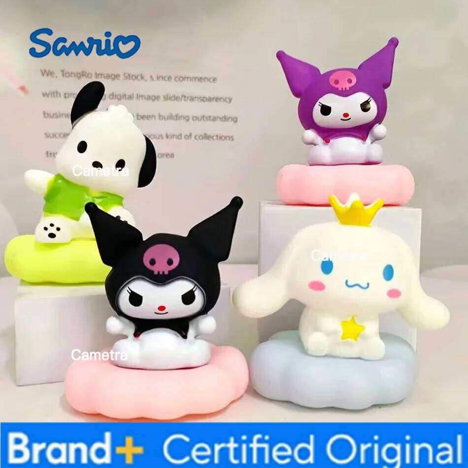 Sanrio Kawaii New Enamel Cloud Night Light: Cartoon Kuromi/Cinnamoroll/Pochacco Small Table Lamp Illuminating DecorationA H260128