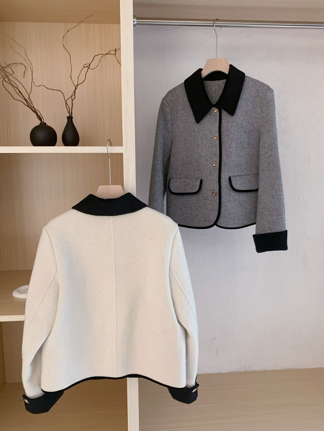 Women's Jackets Tweed Elegant Coat With Pockets Single-breasted Cardigan Short Jacket Loose Outwear For Women Autumn Winter Jacket S-XL