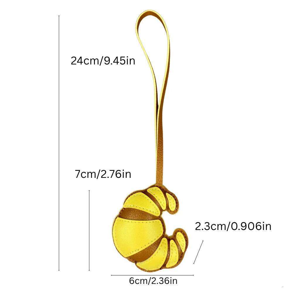 Vibrant Croissant Bag Charm - A Dash of Parisian Chic in 6 Appetizing Colors-PU Leather-Idea Gift For Women/Kids/Bag Accessory