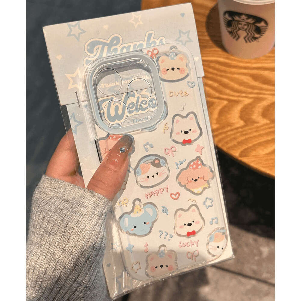 Animal Collection Compatible with Apple 16 Pro Max Phone Case iPhone 15 Design Sense 14 Cute 13 Transparent S260128