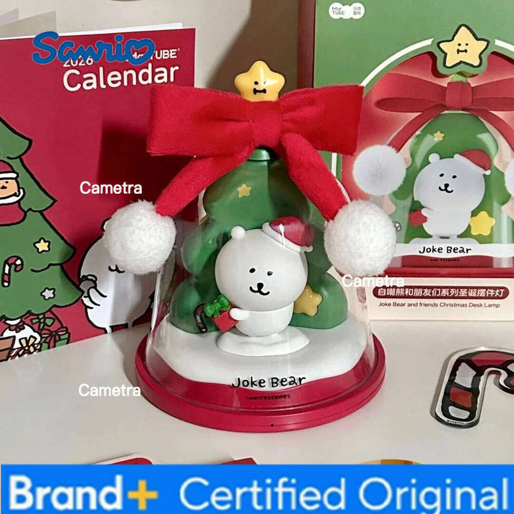 Sanrio Genuine Joke Bear Co-Branded Lights Kawaii Bell-Shaped Bedside Lamp Christmas Gifts Table Lamps Decorative Ornaments H260128