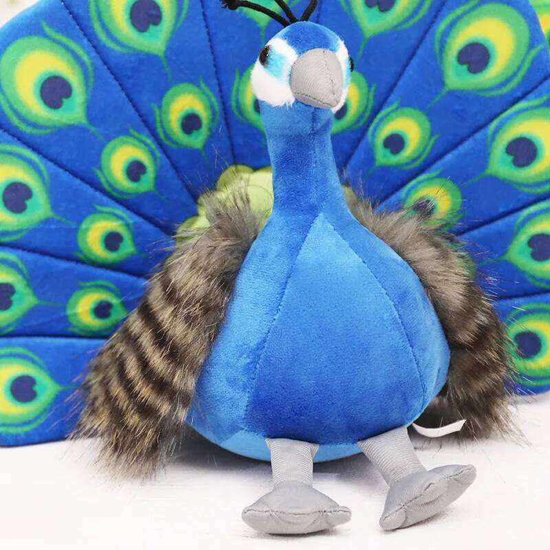 1pc 23CM Cute Simulation Peacocks Plush Toys Kawaii Doll Stuffed Soft Creative Animal Peahen Toy Lovely Home Birthday Decor Gift Y260128