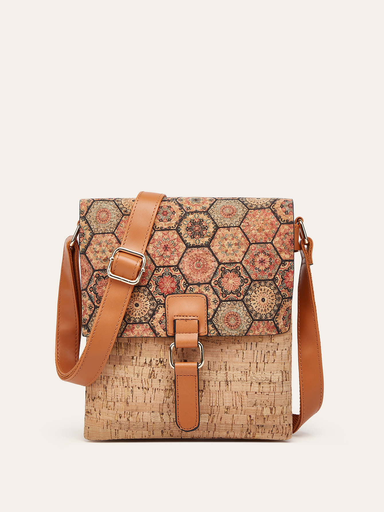 Luxury Brand 2026 Women's Bark Texture Crossbody Bag - Retro Print Envelope Purse With Phone Pocket & Adjustable Strap