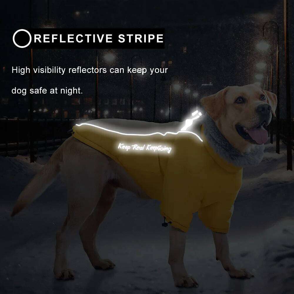 Winter Warm Dog Clothes Waterproof Large Dogs Jacket High Collar Pet Clothing Vest Reflective For German Shepherd 5XL XJ260127