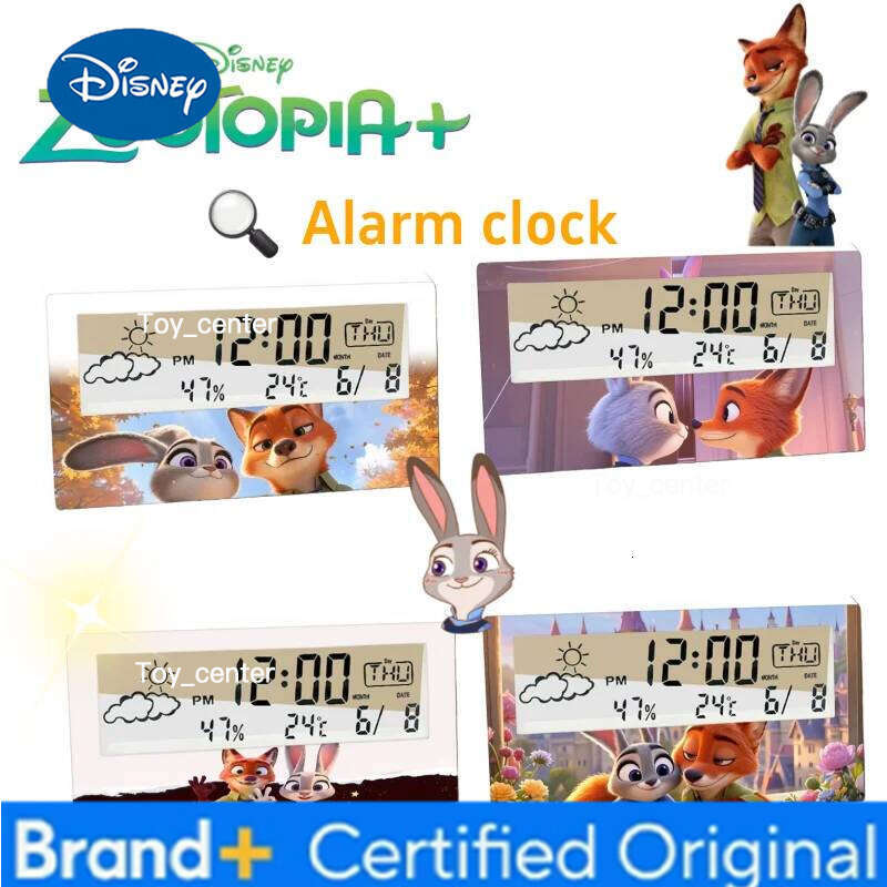 Disney Zootopia Judy Nick Creative High-Appearance Electronic Cartoon Student Dormitory Multifunction Alarm Clock H260128