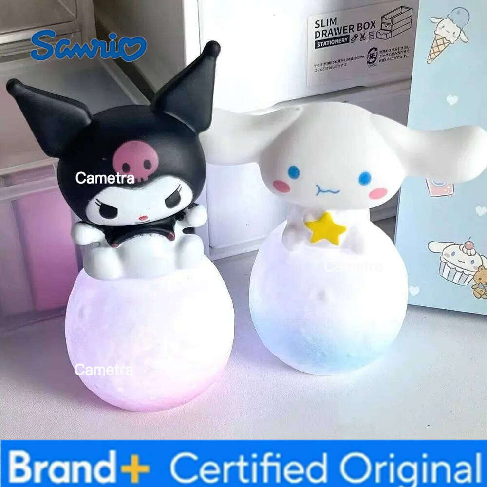 Sanrio Hello Kitty Cinnamoroll Cartoon Glowing Night Light Bedroom Lamp Kawaii Cute Desk Decorations Birthday Accessories New H26012811