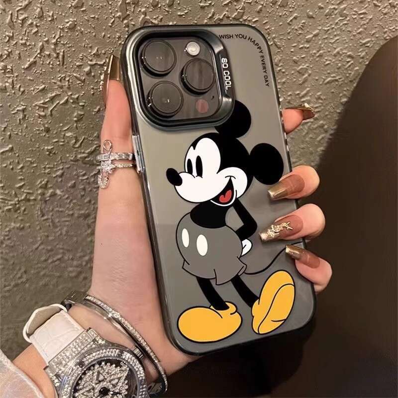 Suitable for Apple 16 Max Phone Case Cartoon Cute Mickey Minnie New iPhone 15 Pro Painted 14P S260128