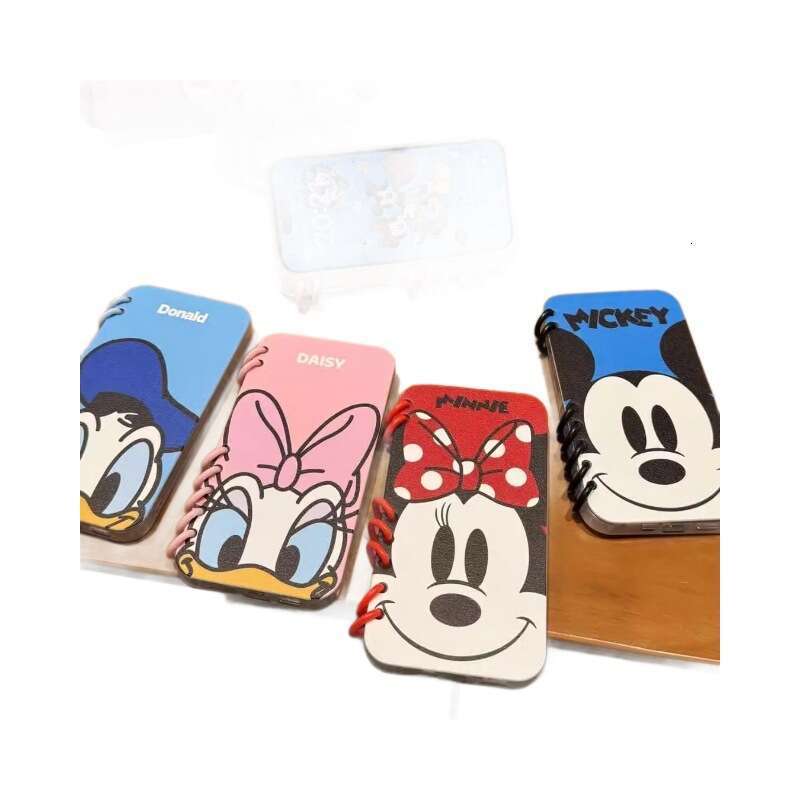 Mickey and Minnie Compatible Apple 16 Pro Max Phone Case iPhone 15 Flip Cover Notebook 14 Book 13 Cartoon S260128 574