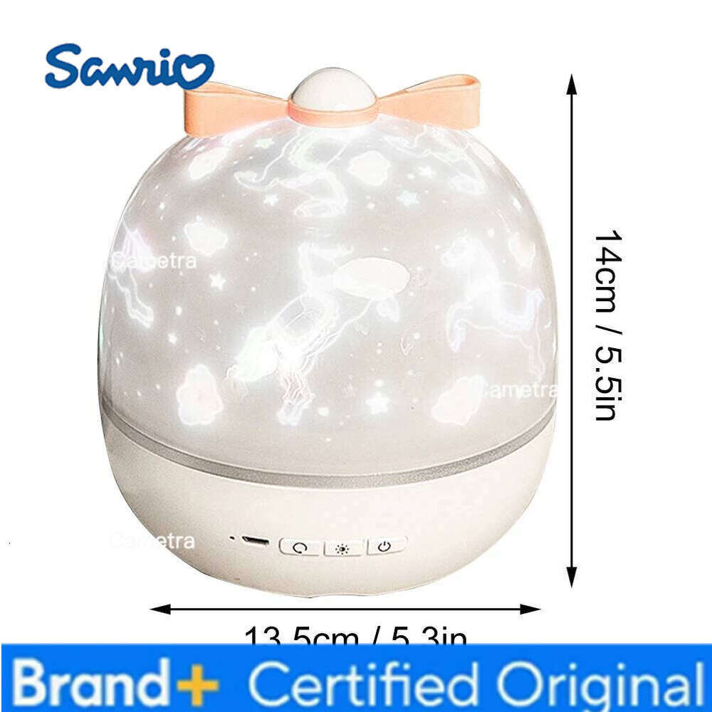 Sanrio Colorful LED Projector Night Lamp White Twilight Kids Room Romantic Mood 6 Films Portable Small Size Starlight Display H260128