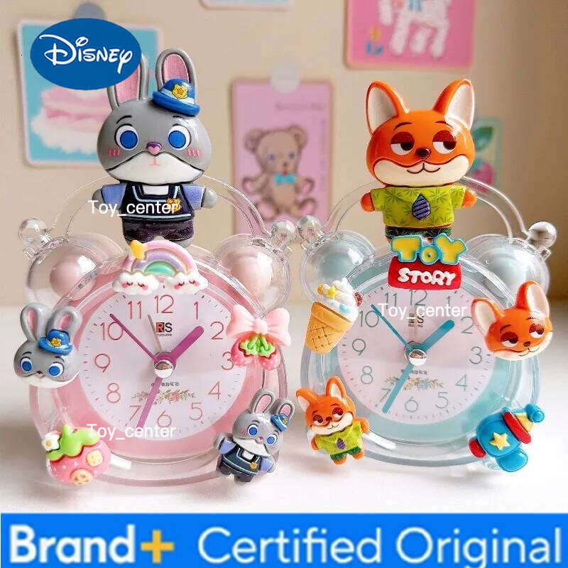 Disney Anime Zootopia 2 Judy Nick Student Alarm Get Up Children Bedroom Desk Clock New Style Desktop Decorations Cartoon H260128