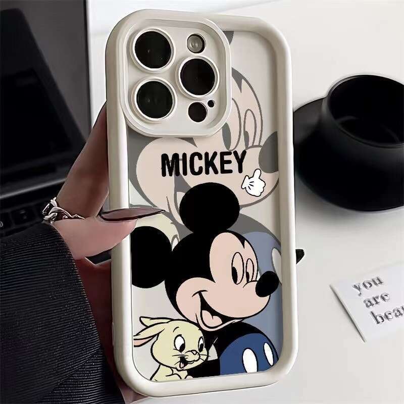 Mickey Minnie 15 Max Apple 16 Phone Case Cartoon iPhone 17 Compatible 13 Pro Couple 14 Soft Cover S260128