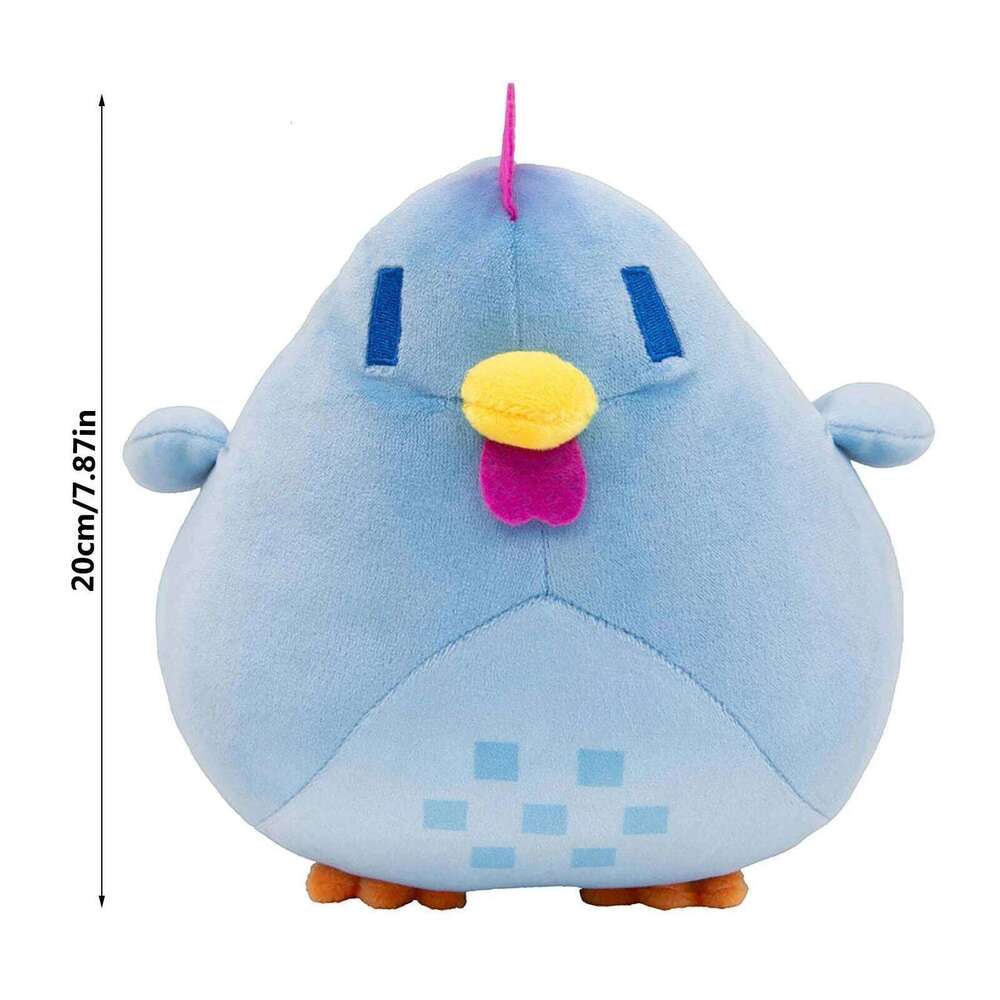 20cm Plush Cartoon Game Soft Animal Chicken Pillow for Kids Accompany Toy Room Decor Y260128