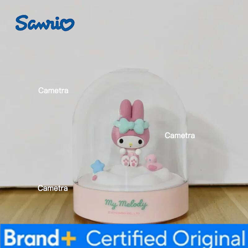 Sanrio Cute Luminous Decor Desktop Model Ornaments Kuromi Cinnamoroll Small Night Light Children's Birthday Gift Toy H260128