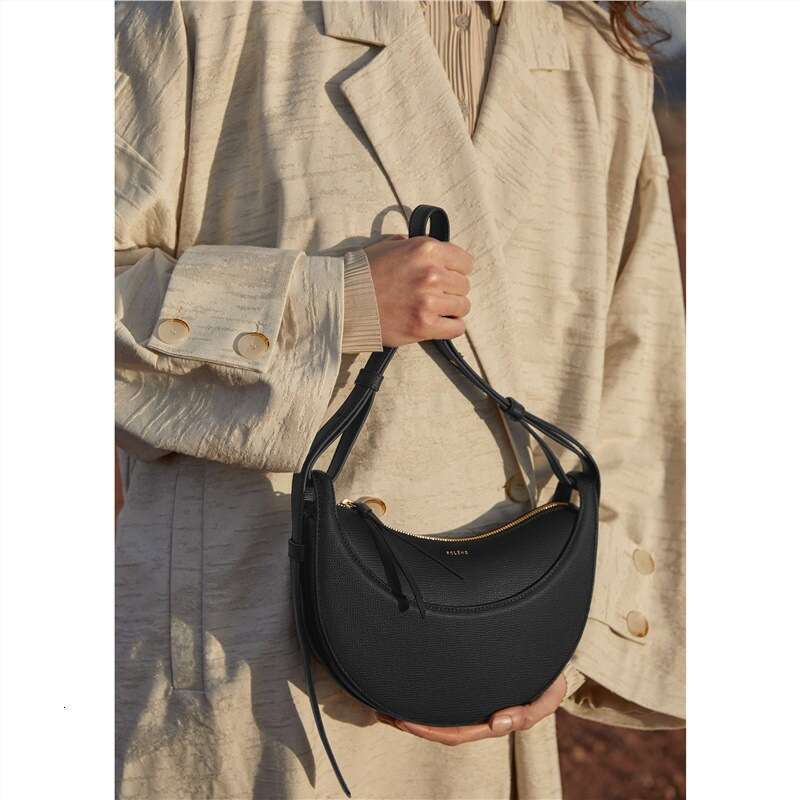 Luxury Shoulder Bags Totes Hobo Crescent Niche Design Half Moon Genuine Leather Crossbody Underarm Bag For Women SENYY