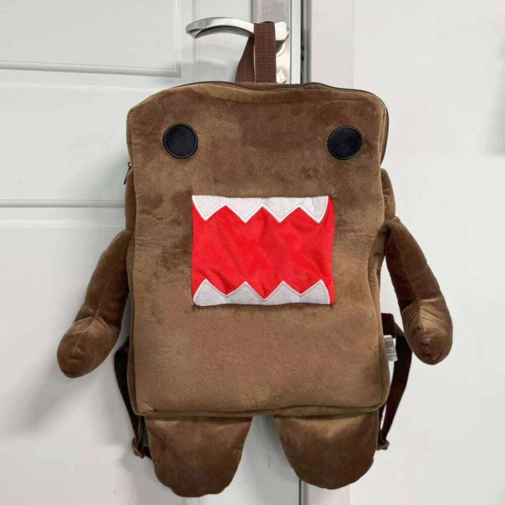 Panda Plush Toy Doll Funny Domo-kun Game Toys Soft Stuffed Animals Plushes Domo Kun Bag for Kids Birthday Gift Y260128