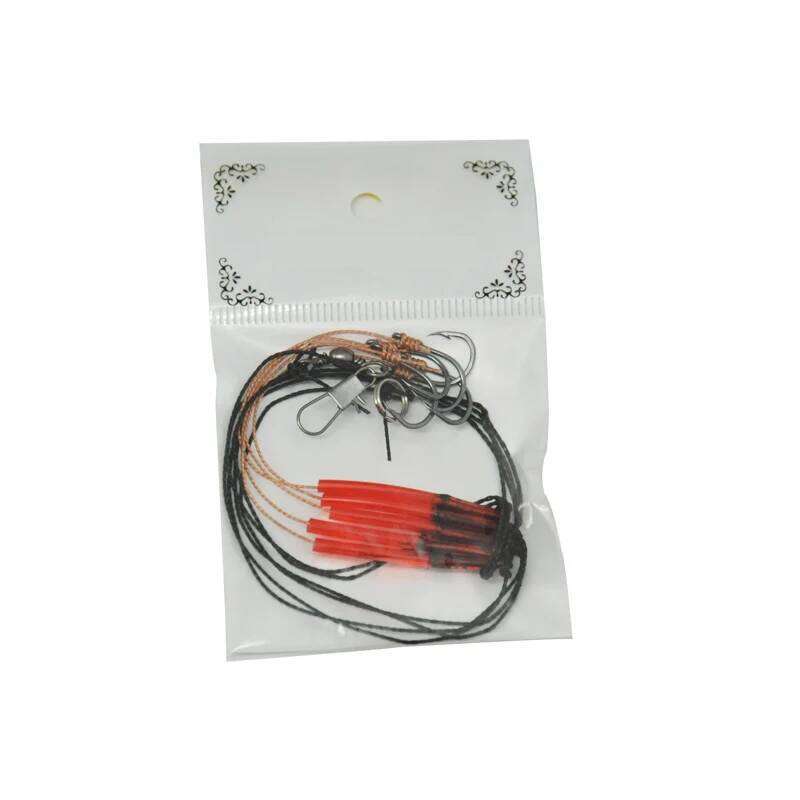 ORJD 1psc 5# -14# Fishhooks Stainless Steel String Fishing Tackle Lures Pesca Baits Single Hook Combination 5 Small Hooks Z260128