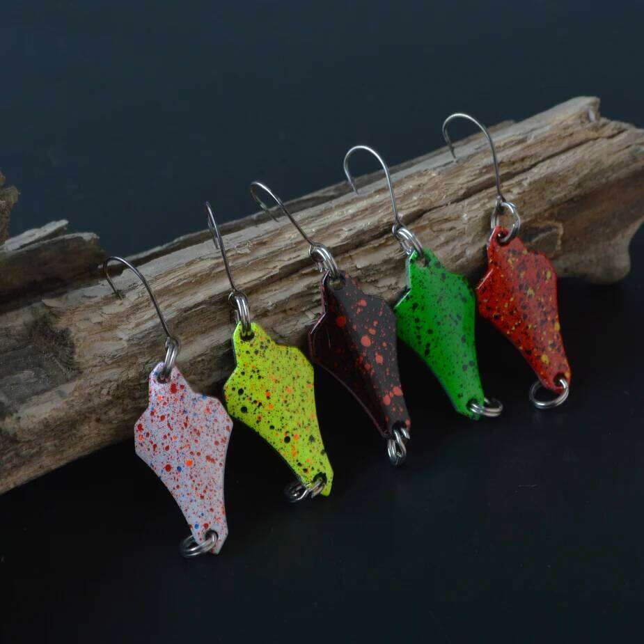TOMA Spoons Metal Trout Lures 5pcs 2.2g 2.5g 3g 4.5g 5g Small Hard Bait Sequins Spinner Fishing Spoon with Single Hook Z260128